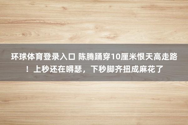 环球体育登录入口 陈腾踊穿10厘米恨天高走路！上秒还在嘚瑟，下秒脚齐扭成麻花了