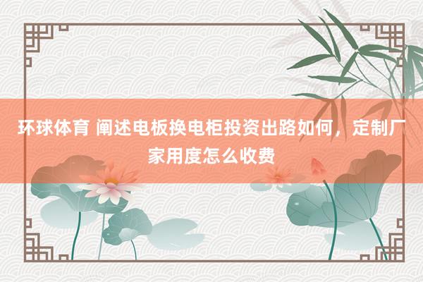 环球体育 阐述电板换电柜投资出路如何，定制厂家用度怎么收费